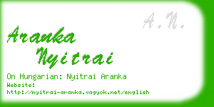 aranka nyitrai business card